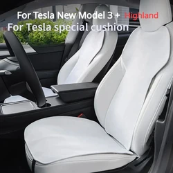 Cojín de franela para asiento de Tesla, cubierta transpirable, flocado, accesorios para coche, Modelo 3 +