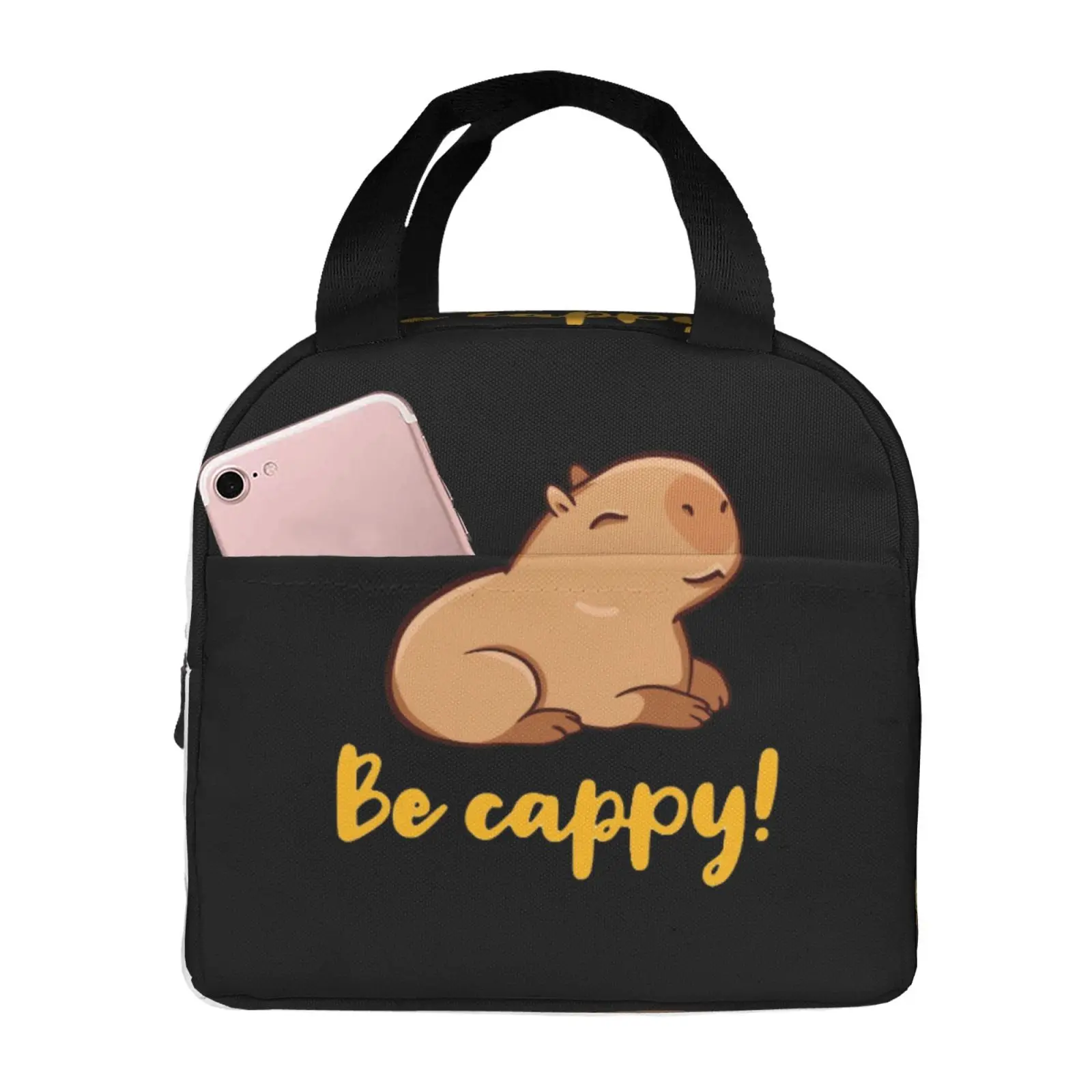 Be Capybara Interesting Print Lunch Bags Insulated Bento Box Lunch Tote Leakproof Picnic Bags Thermal Bag for Woman Girl School