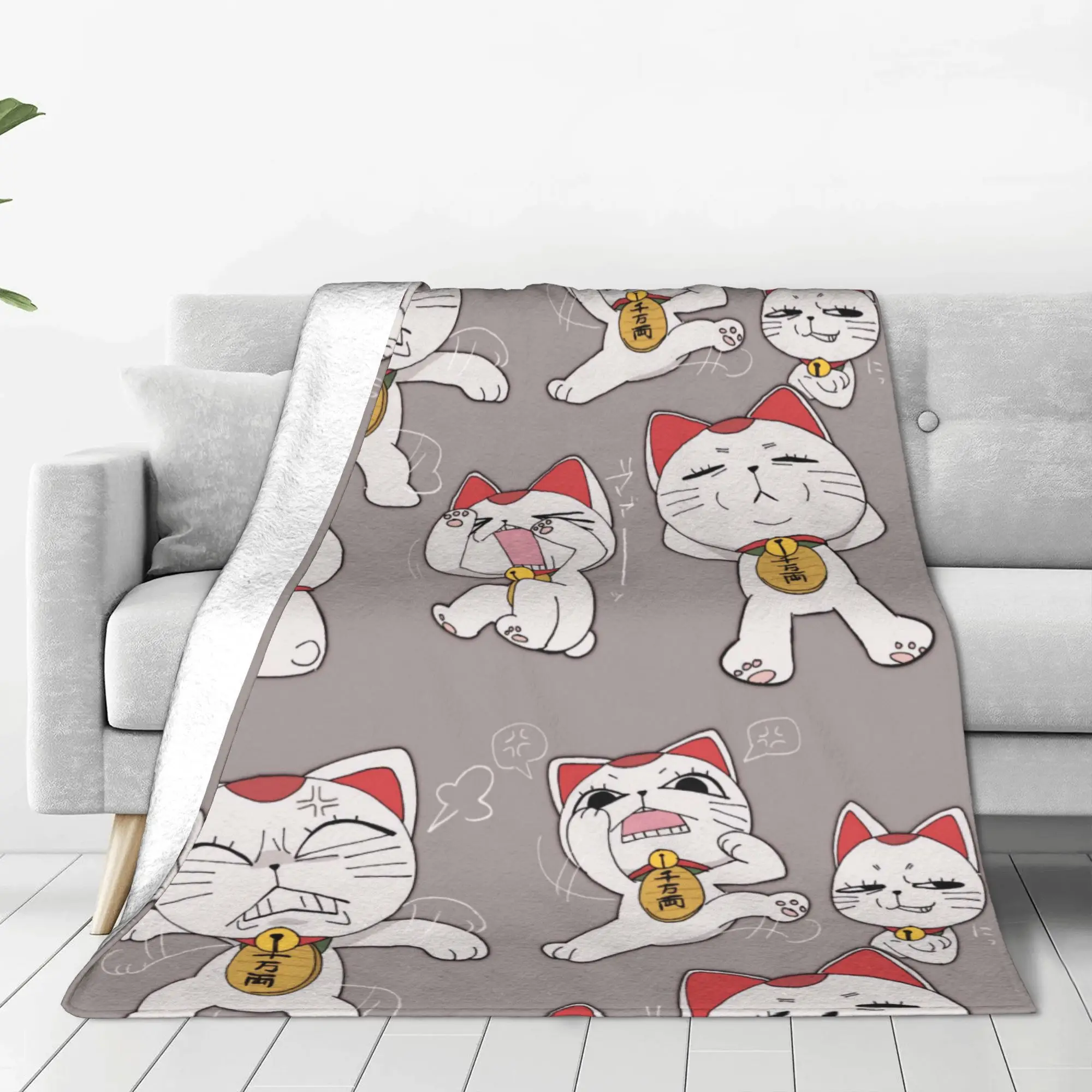 Turbo Granny Cat Soft Blanket  Kids Adult Plush Throw Blanket Print Bedroom Flannel Bedspread Sofa Bed Cover