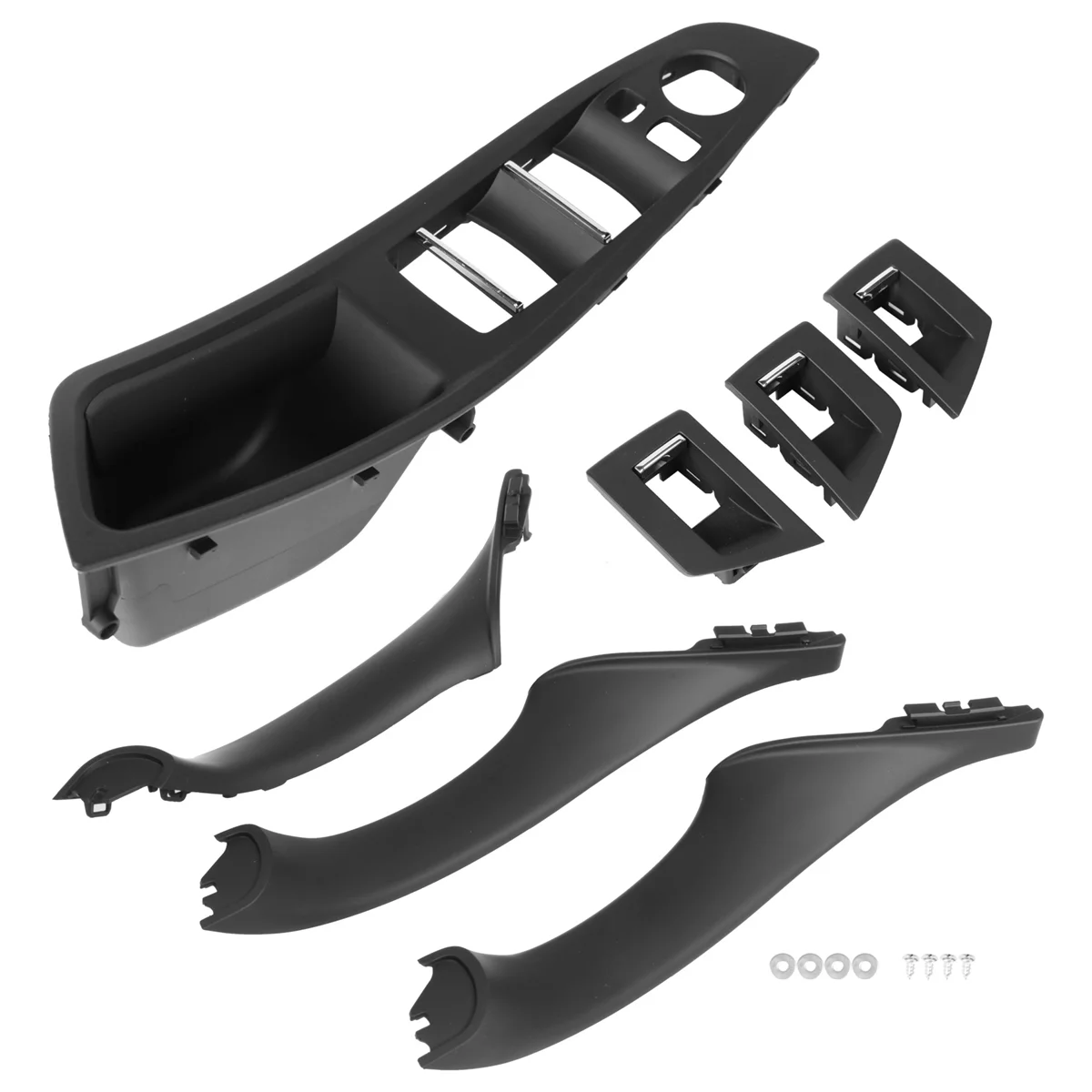 RHD Car Interior Door Handle Inner Door Panel Pull Trim Cover for - 5 Serie F10 F11 520 525 Black RHD