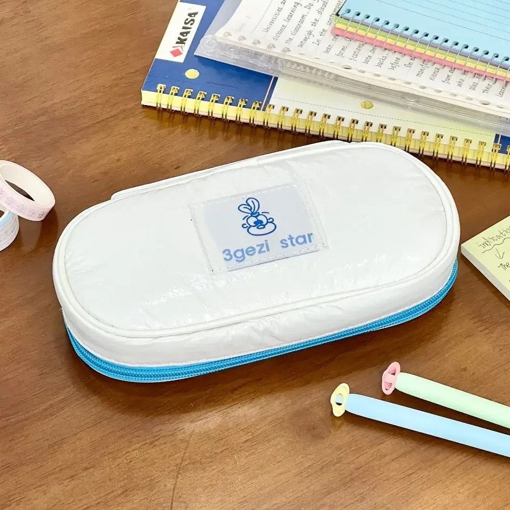 New Large Opening Design Pen Bag Portable Large Capacity Pencil Case Multifunctional Stationery Bag Gift