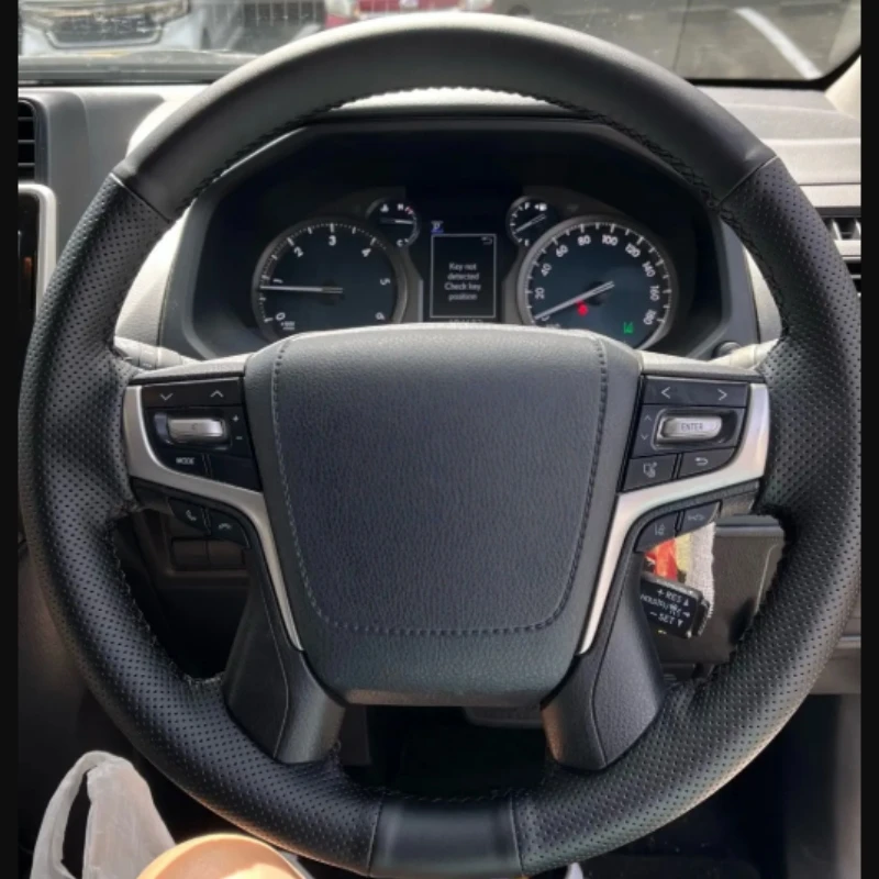 

Customize Microfiber Leather Car Steering Wheel Cover Camry Crown Corolla 2018-2020 Steering Wrap Cover For Toyota Avalon