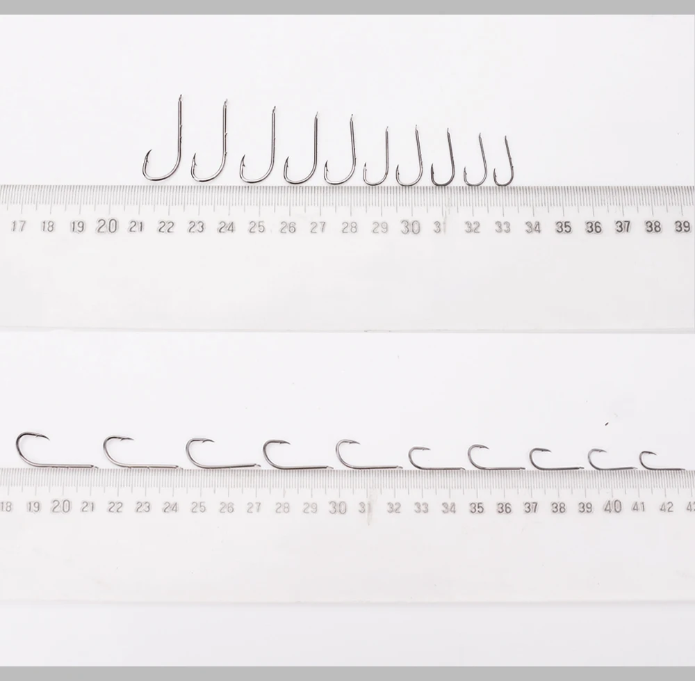 FTK Angelhaken 100 Stück Meerangelhaken mit Widerhaken Köderhalter Karpfenangeln Jig-Wurmhaken Zubehör Angelausrüstung – Detail 10
