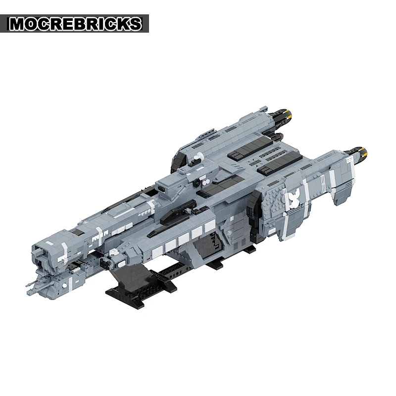 Ucs filme de ficção científica espaço para frente ao amanhecer conjunto montagem nave espacial moc blocos de construção modelo coleção tijolos seniores brinquedos