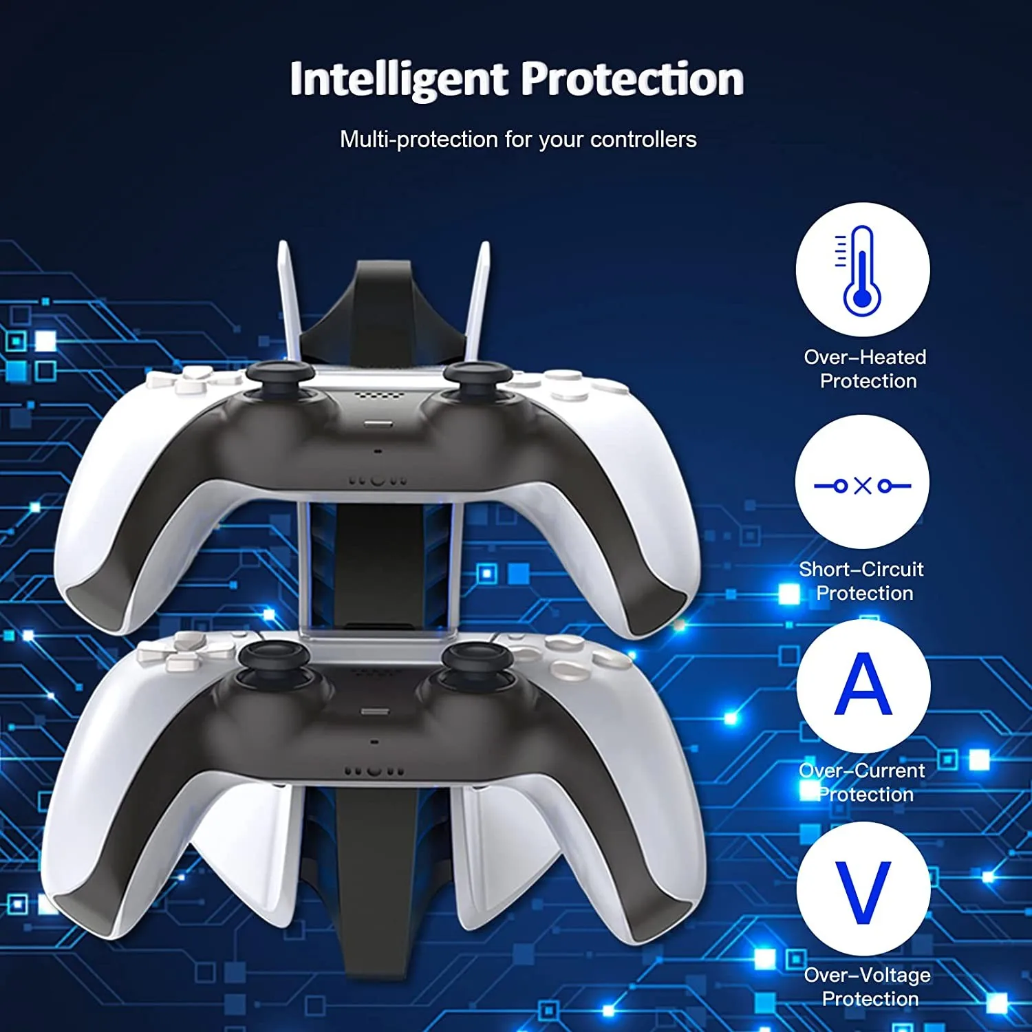 Charging Station For PS5 Console DualSense Controller Dual USB Fast Chargers Dock for Sony Playstation 5 Gamepads Accessories