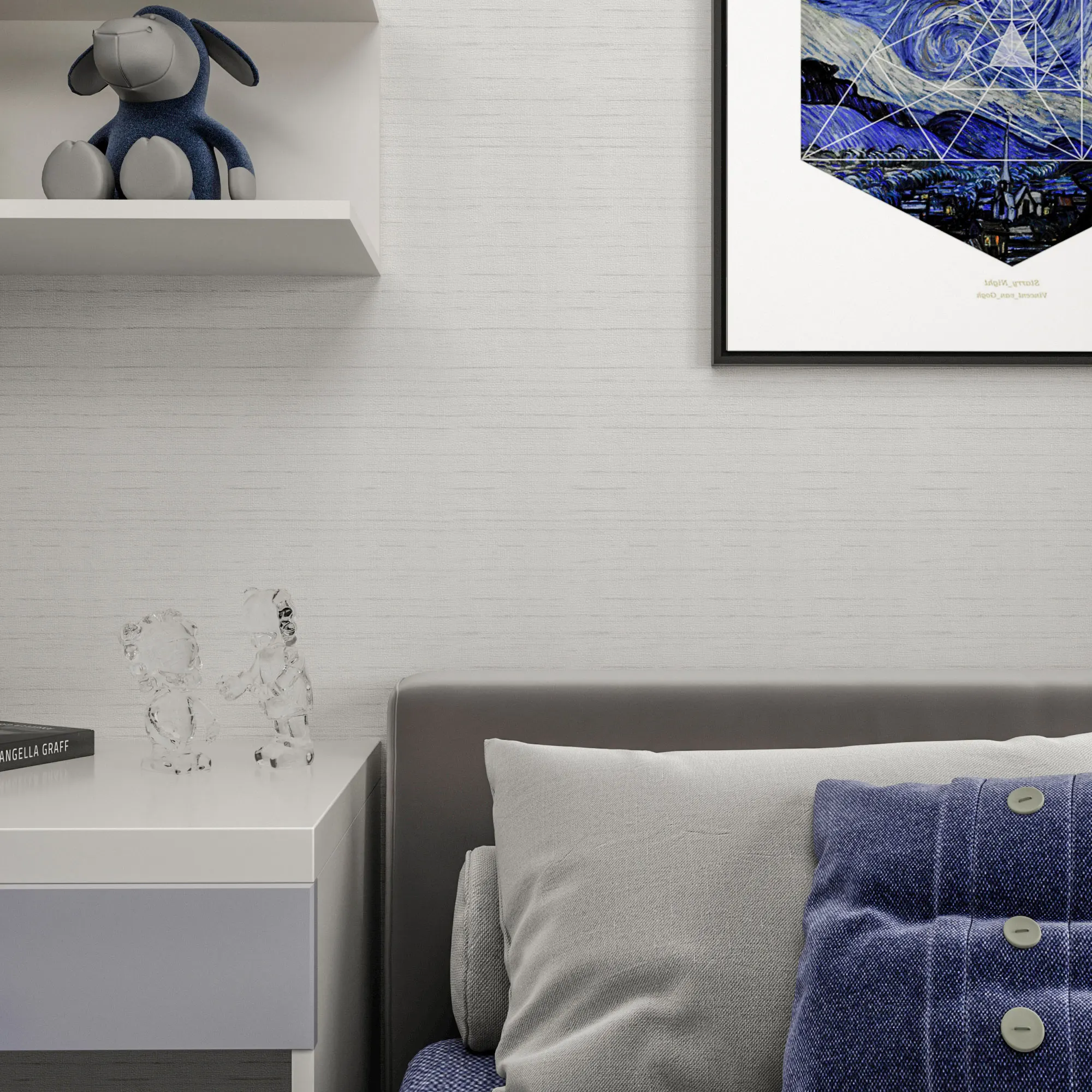 

Экологичный природный обои, рулон средне-серых обоев для украшения спальни и дома