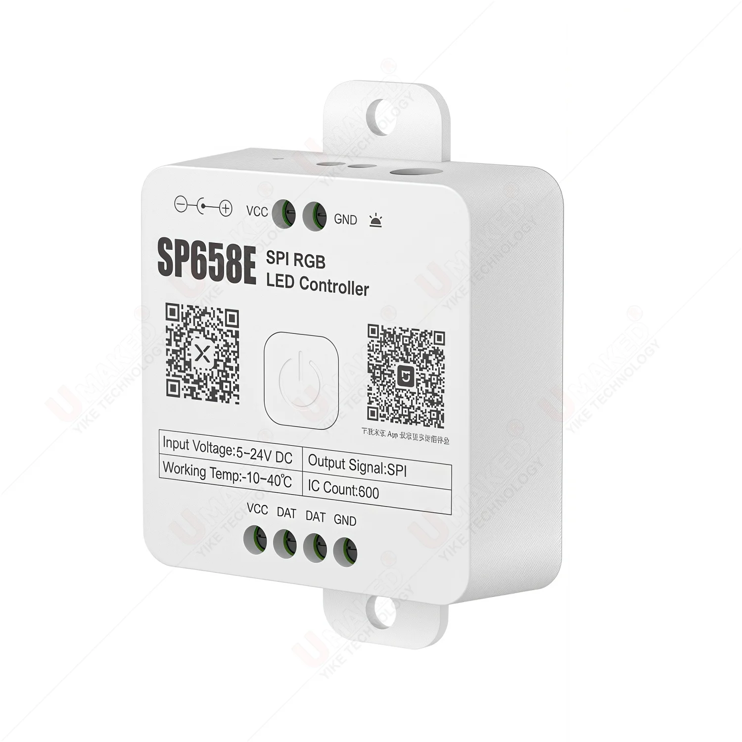 1pc SP658E Smart SPI RGB LED Controller DC5V 12V 24V Addressable 600 Pixel Strip Light Signal Bluetooth APP Dimmer/RF Remote