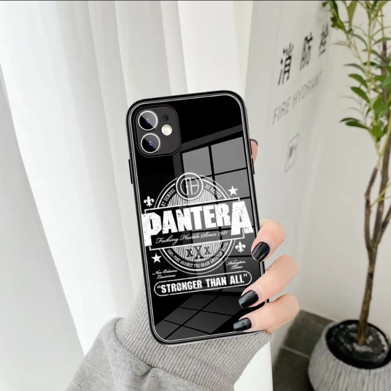 Pantera Cowboys From Hell Phone Case Tempered Glass FOR IPhone15  14 13 11 12 Pro 8 7 Plus X 13 Pro MAX XR XS MINI Covers