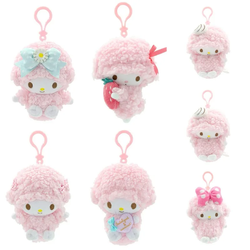 Nouveau mignon mon doux Piano peluche poupée belle Anime rose nœud papillon mon doux Piano agneau sac à dos pendentif peluche jouet cadeau