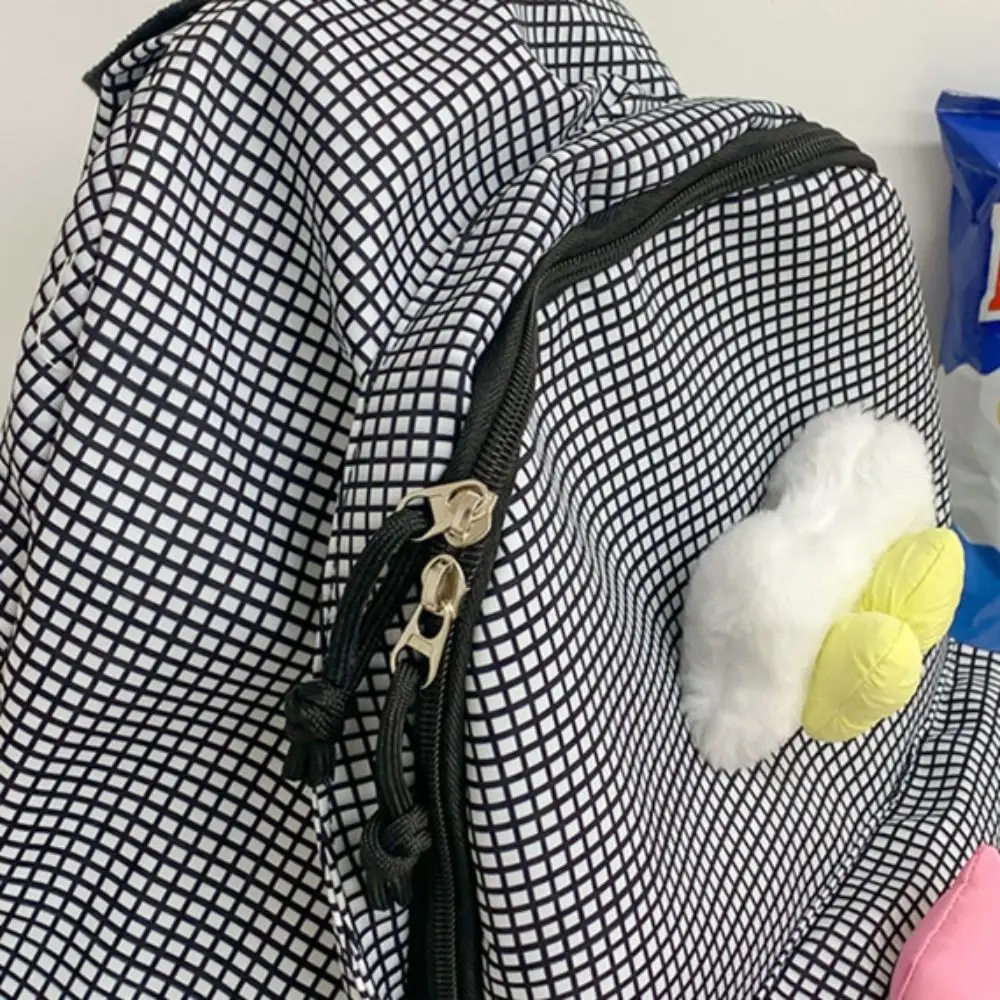 Mochila de Nylon Kawaii portátil com Bowknot para Estudante, Bolsa para laptop de grande capacidade