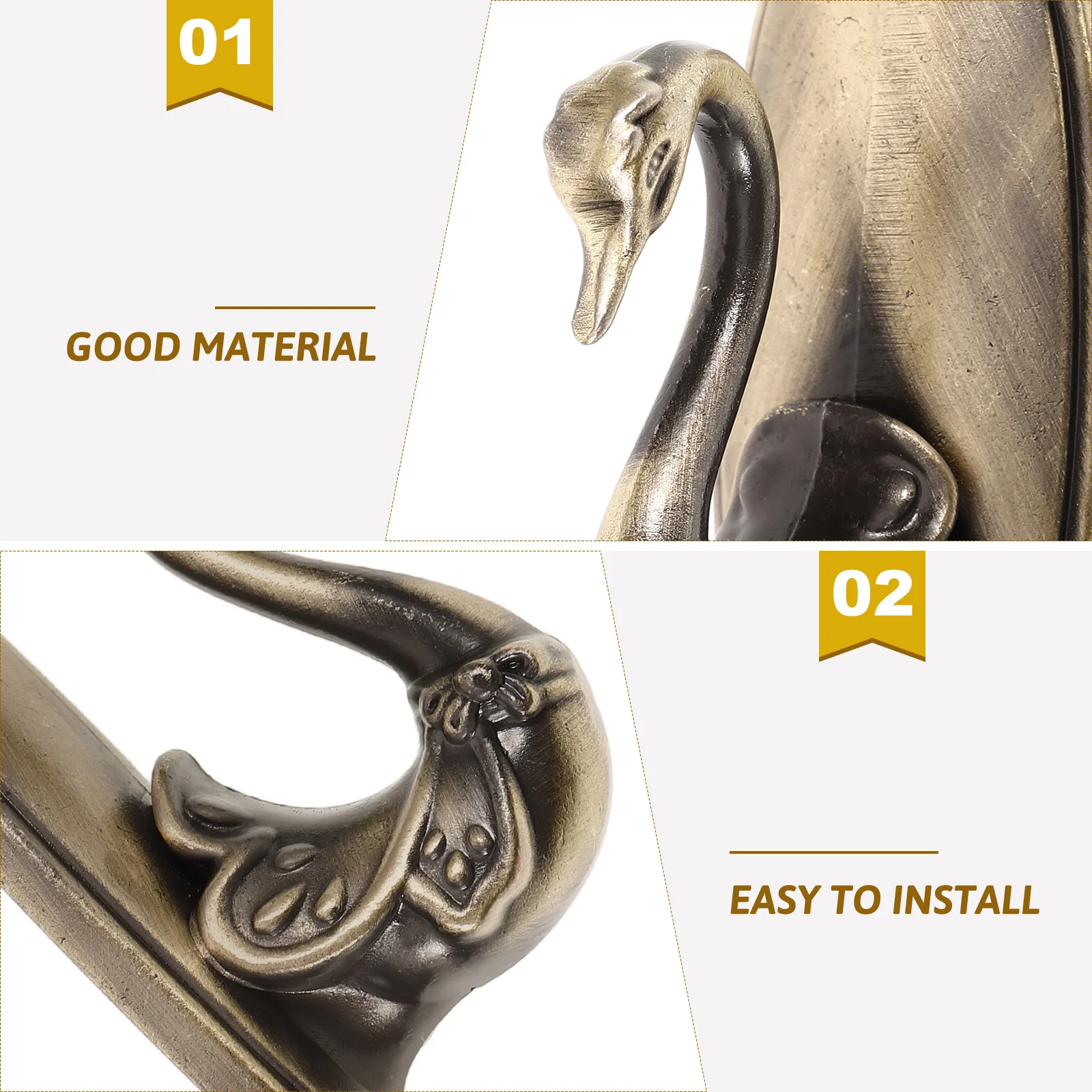 

Curtain Hooks Bronze 8.5X4Cm Zinc Alloy Vintage Style Rose Design For Drapery Holdback Tieback Home Decor Window