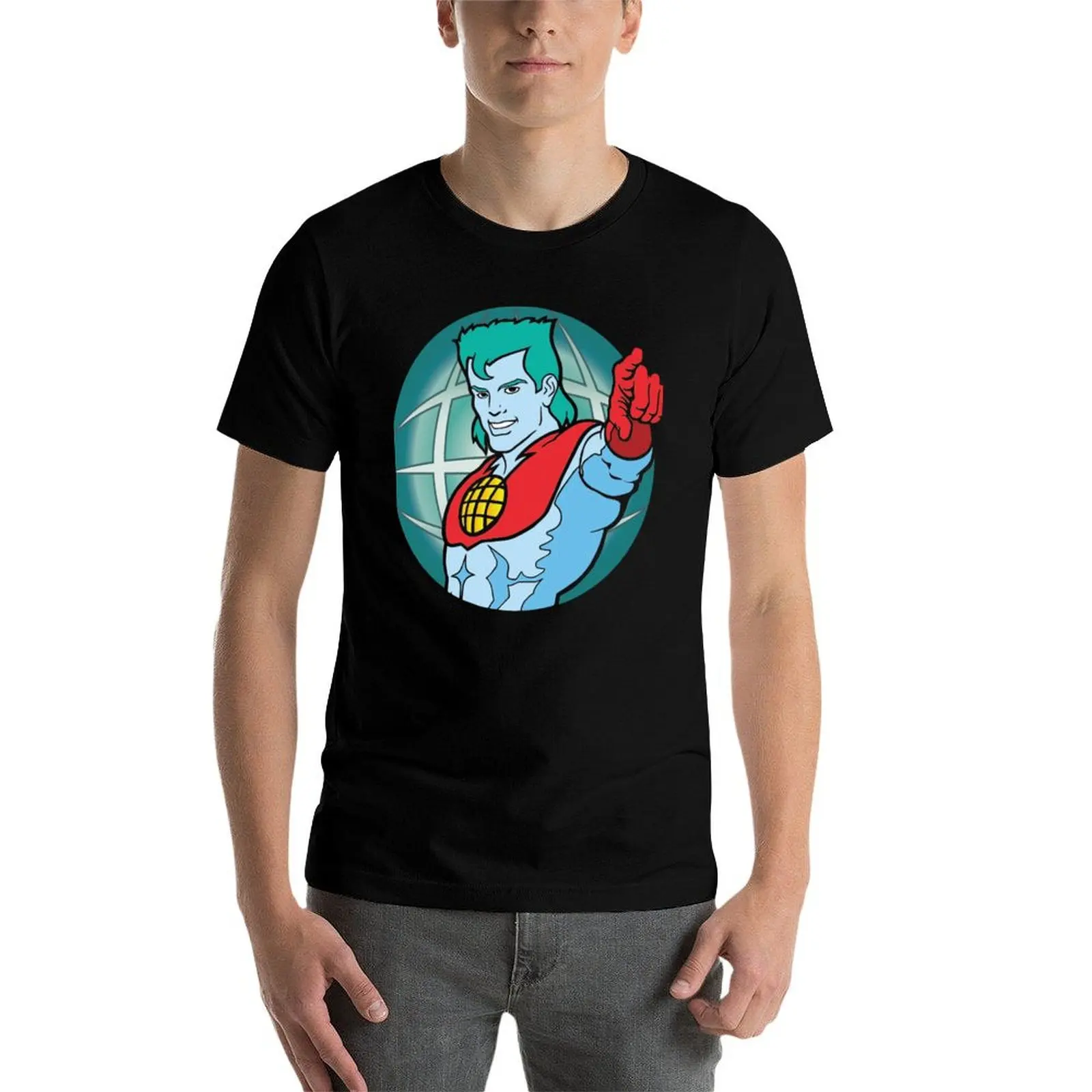 

captain planet-captain planet planeteers T-Shirt anime t shirts oversize man t shirts for men t shirts for man cotton T-Shirt