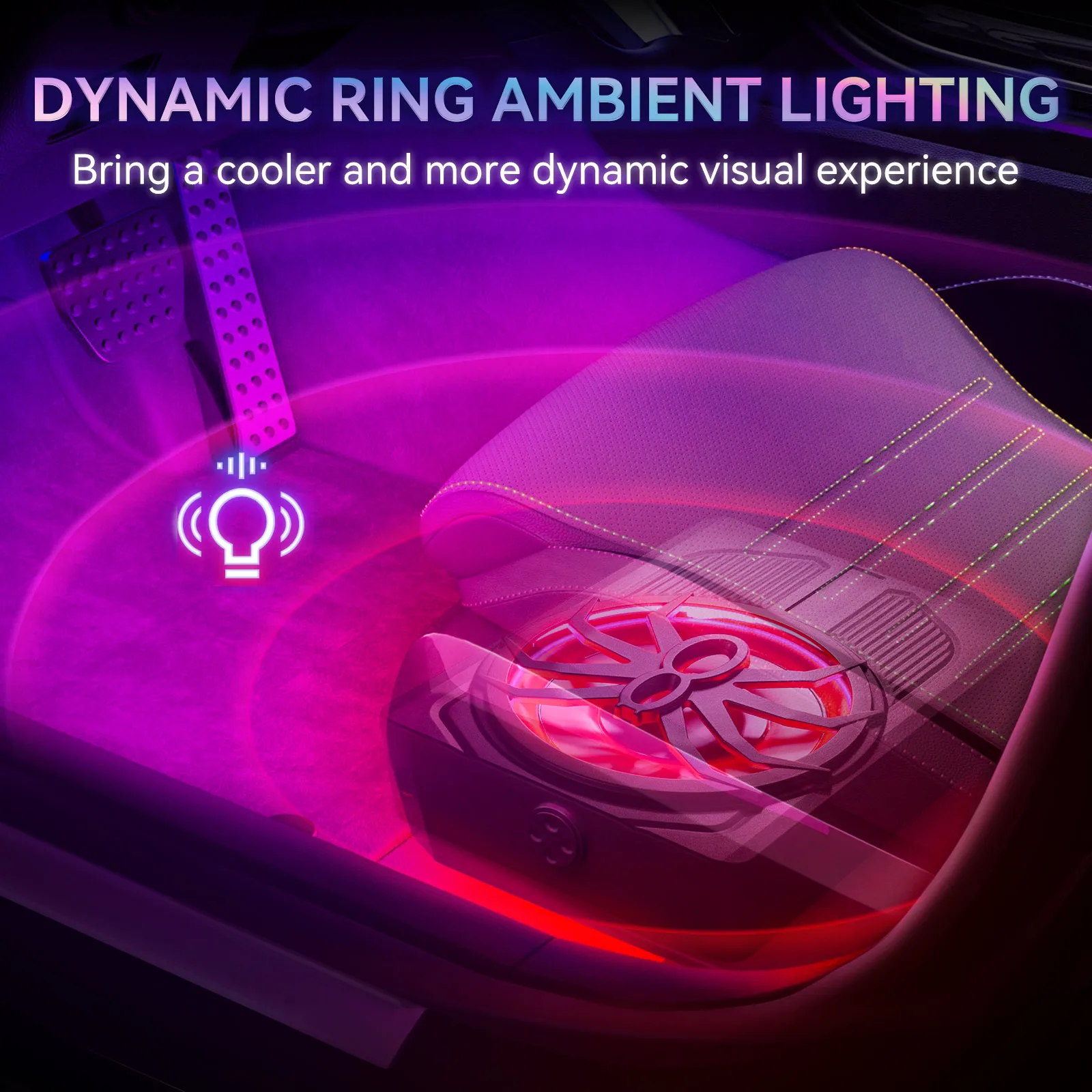 10 بوصة مكبرات صوت للسيارة نشط RMS 80 واط ستيريو نقي باس مثبتة تحت المقعد رقيقة جدا مضخم الصوت APP التحكم ضوء ملون #4