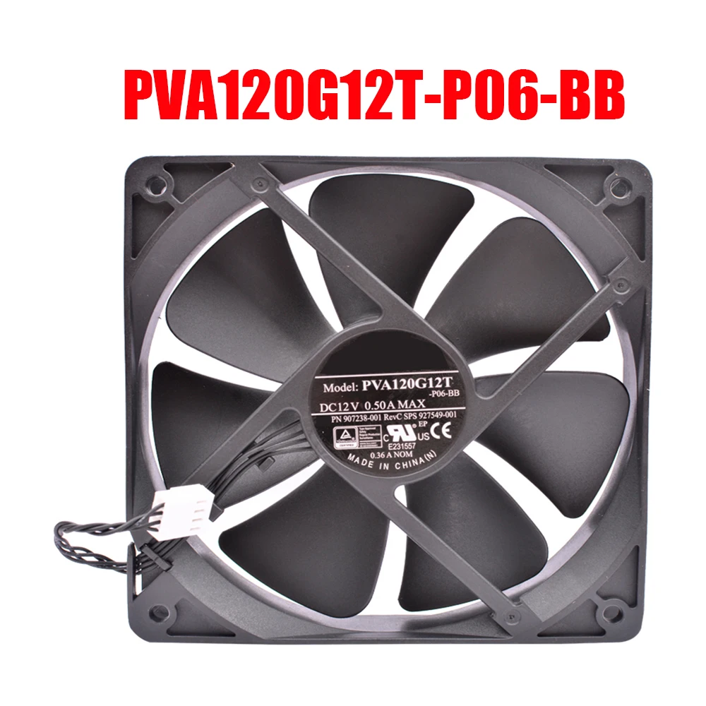 Server Fan For Foxconn PVA120G12T PVA120G12T-P06-BB 907238-001 927549-001 DC12V 0.50A 4PIN New