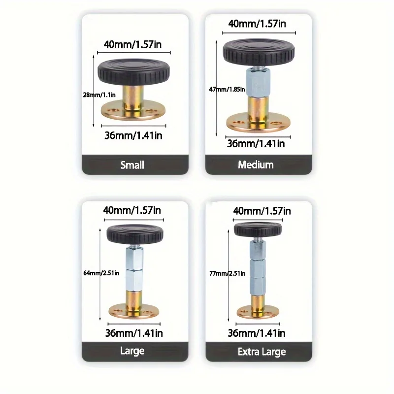 Keep Your Bed Frame Quiet and Secure with Adjustable Headboard Stoppers (30-105mm)