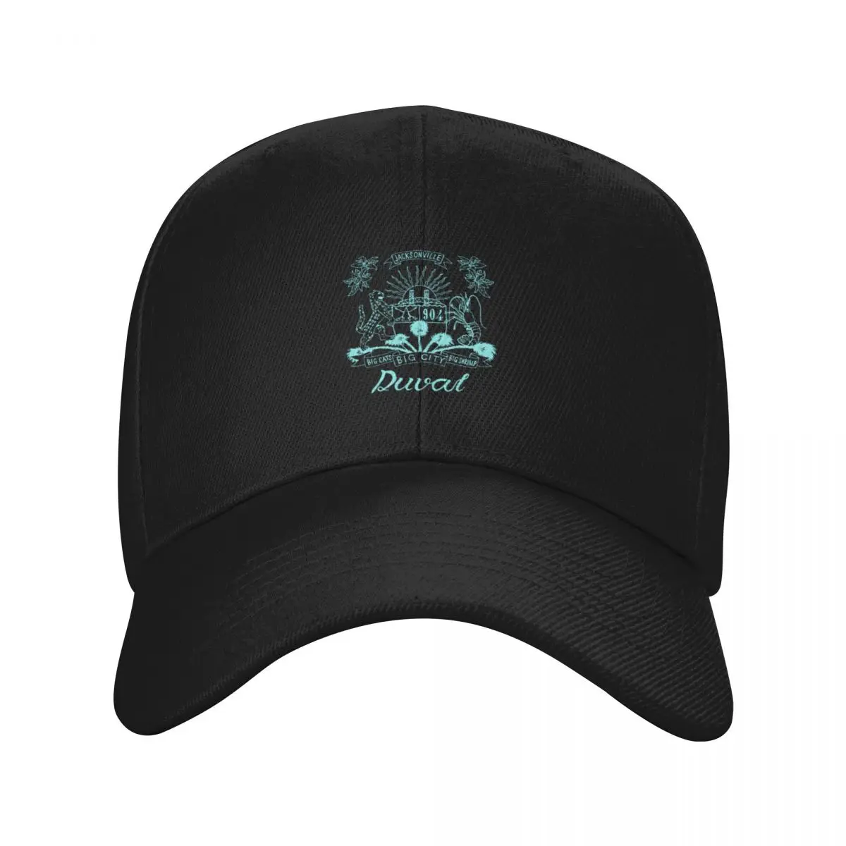 

Duval Crest - Бирюзовые надписи на черной бейсболке Мужская шляпа Wild Ball Hat Пляжная сумка зимние шапки для мужчин Мальчик Женская