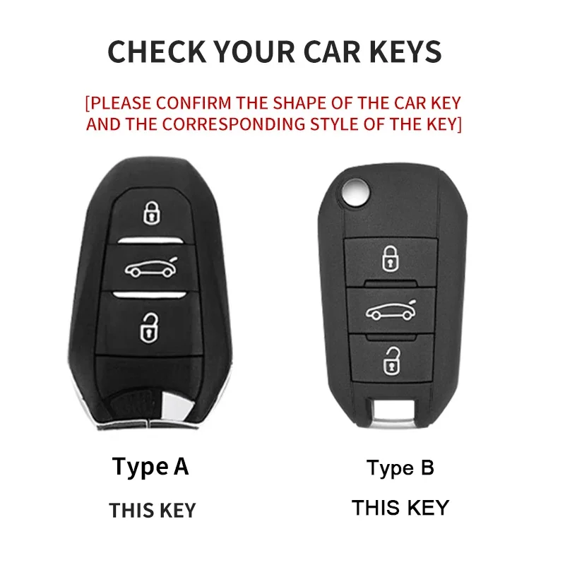 Suede Car Flip Key Case Cover  for Citroen C2 C3 C5 X7 C4 Picasso Berlingo for Peugeot 208 308 408 508 2008 3008 4008 5008 T9 - view 2