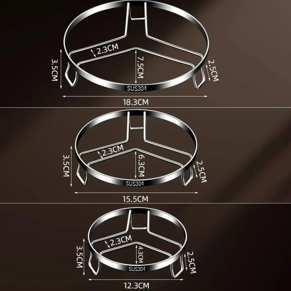 New Stainless Steel Steamer Pan Rack Stackable Round Pot Rack Multifunction Egg Steaming Tray