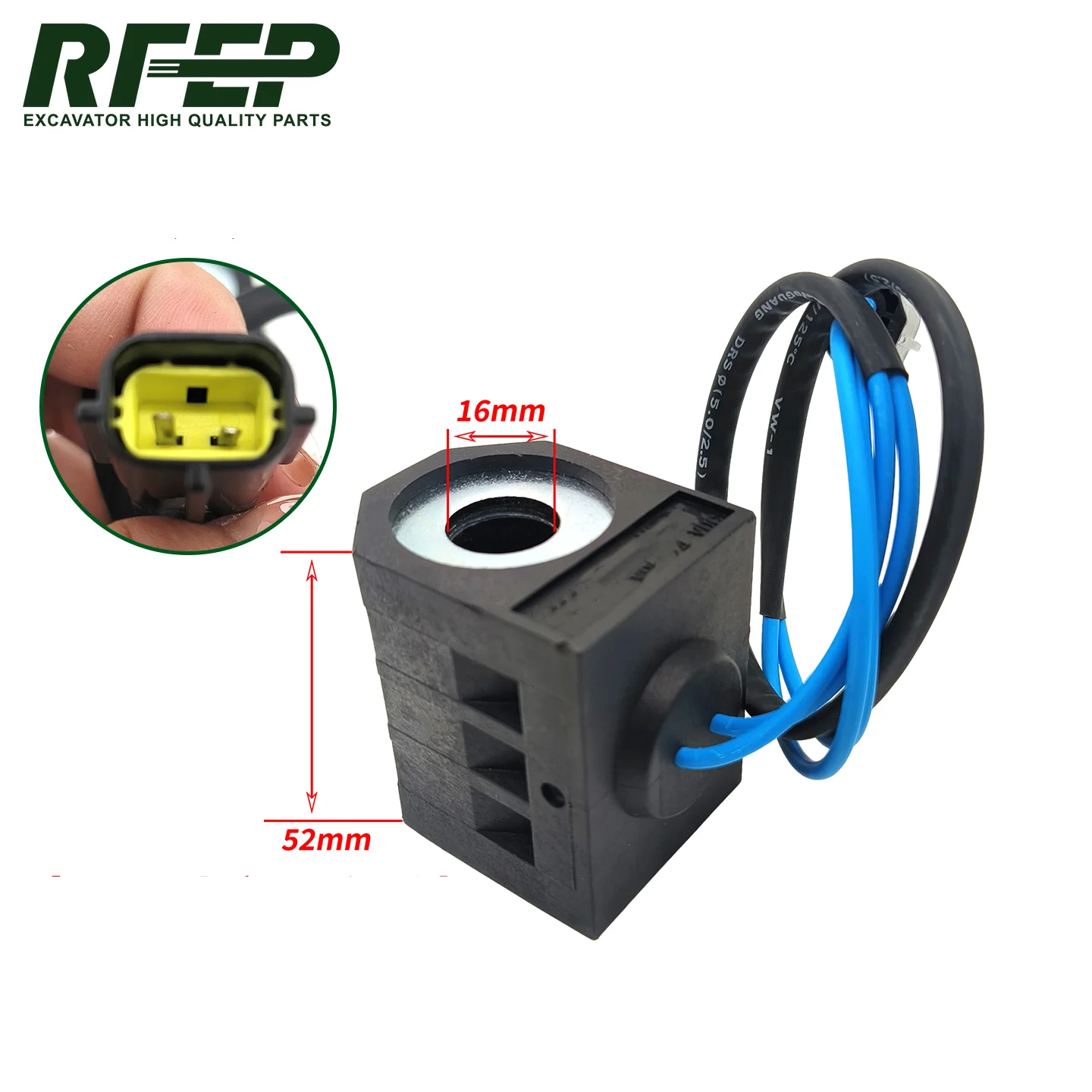High Temperature Resistant Copper Wire Solenoid Coil Fit Daewoo 200-9 Construction Machinery Spare Parts