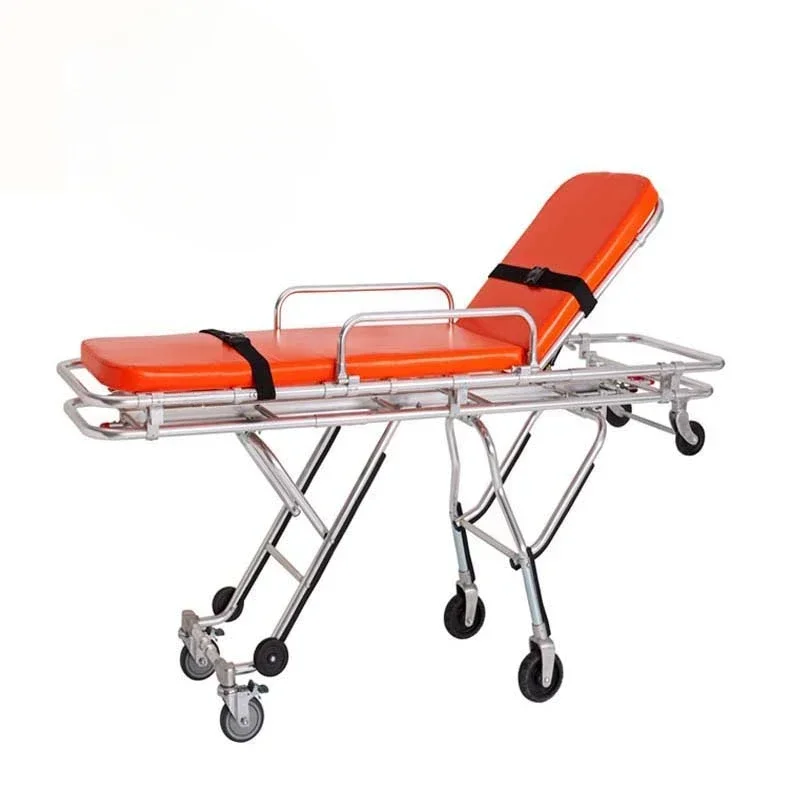 Collapsible ambulance gurney medical bed portable