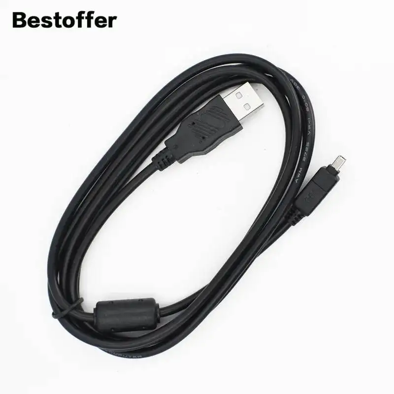 For Olympus Digital Camera Data Cable CB-USB5/CB-USB6 USB 12-Pin Cable 1.5m Pure Copper with Magnetic Ring