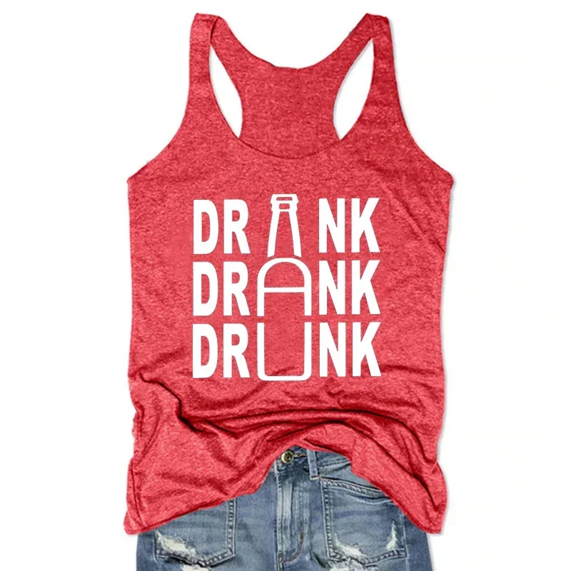 

Funny Drinking Tops Girl Drinking Pink Top Party Tank Top Women Gift for White Cute Tops Sexy L