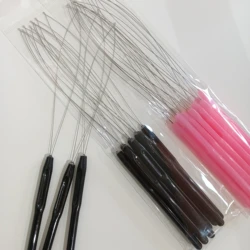 plastic hair extension EZ  pulling loop threader  micro ring beads links  tools