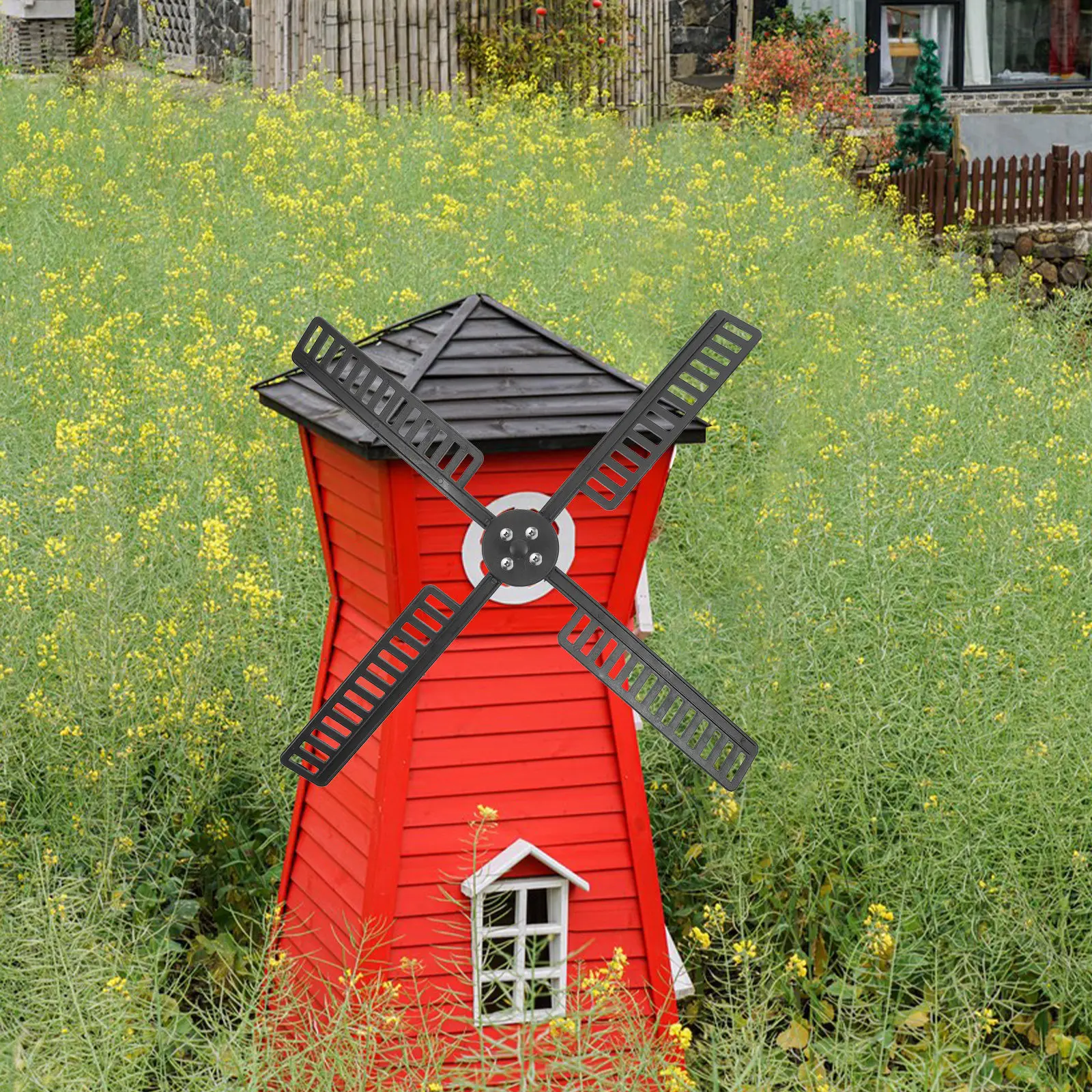 2 Sets Plastic Windmill Blades for Solar Windmill, Outdoor Garden Yard Decor, Fade-Resistant & Weatherproof