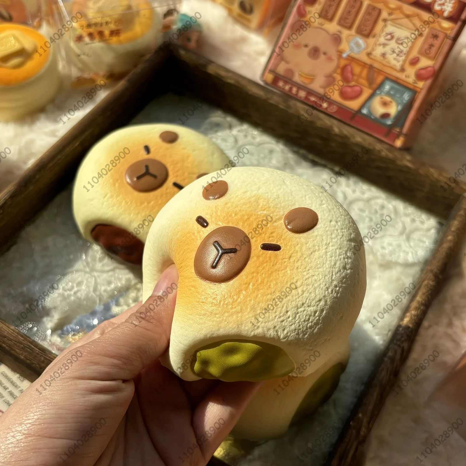 Capybara Bakery Slow Rising Squishy Capybara Toy Bread Pastry Cake Squeeze Stress Relief Soft Rebound Hand Relaxing Gift view 4