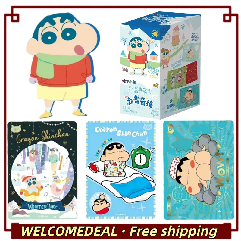 KAYOU Genuine Crayon Shin-chan Card Shin-chan Eye-catching Bag Winter Joy Hand Drawn Limited Edition SP Collection Card Gift Toy