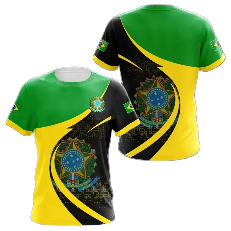 Brazilian Flag Print Men's T-Shirt