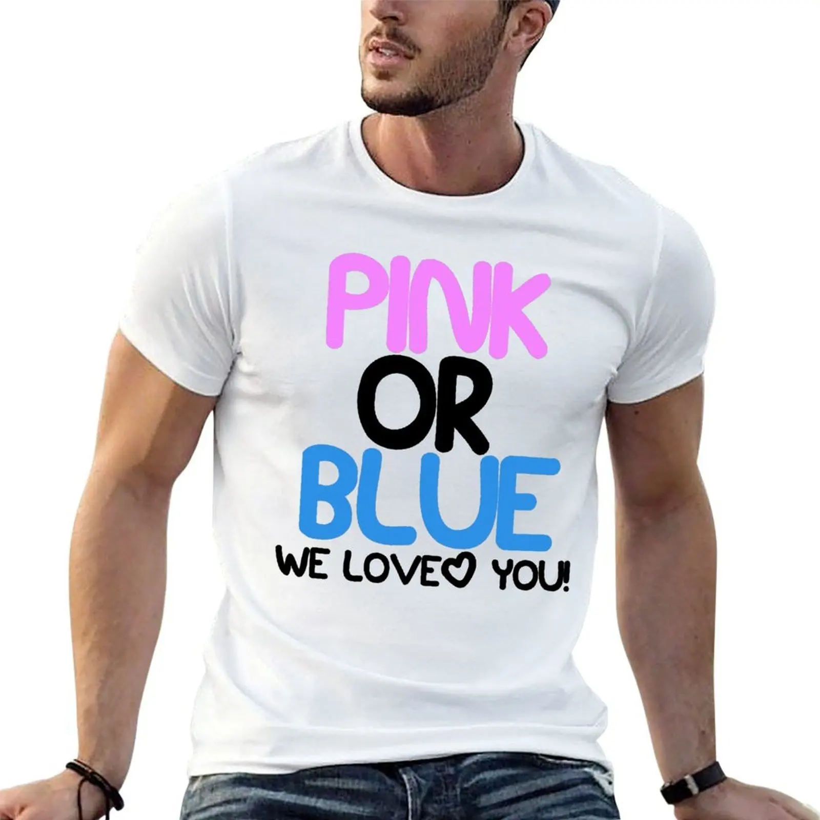 Pink or Blue Baby Gender Reveal T-Shirt vintage t shirts cute clothes mens funny t shirts