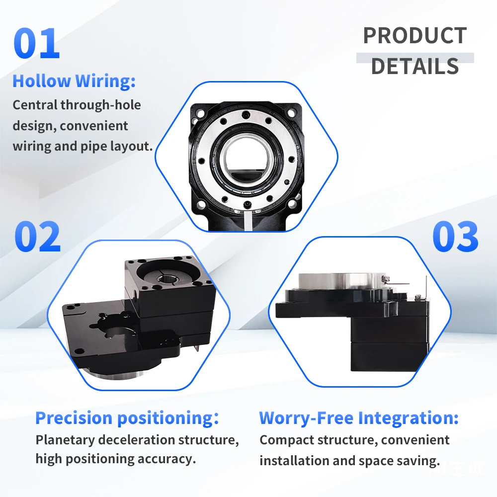 

Горячий продавать надежный 360° ° Вращающаяся промышленная полая роторная платформа. Прецизионная полая поворотная платформа для сервоконтроля.