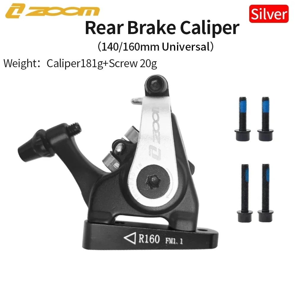 ZOOM HB700 Road Disc Brake, Gravel Bike Mechanical Disc, Flat Mount Caliper, Double Piston, Bilateral Drive, MD-C550, 140, 160mm