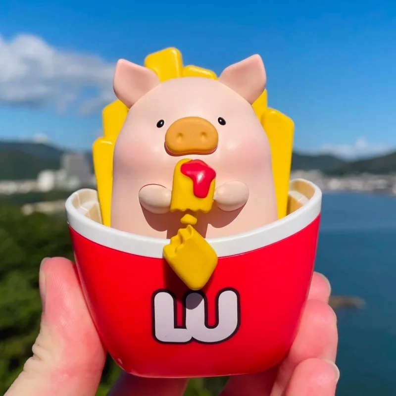 أصيلة المعلبة خنزير لولو خنزير برغر سلسلة التسليم العاجل صندوق أعمى بولي كلوريد الفينيل ديكور عمل الشكل دمية متنقلة Kawaii نموذج الاطفال هدية #6
