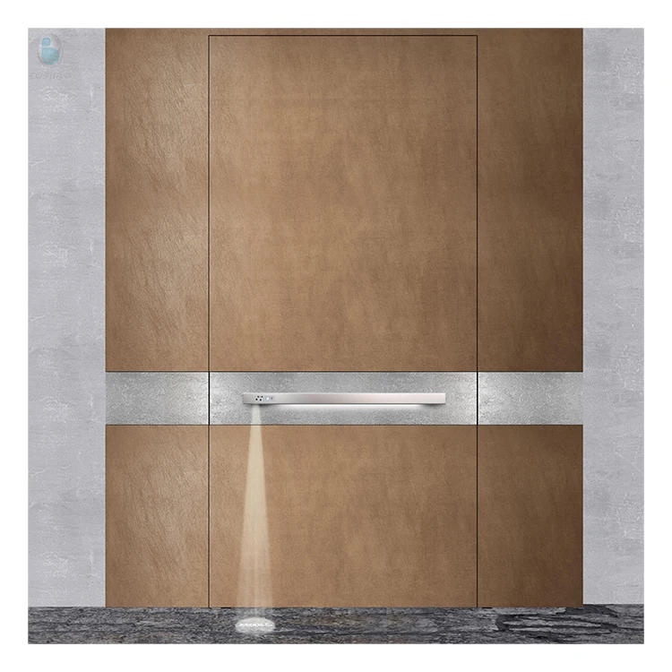 High-end large aluminum security entrance door with simple design style waterproof function, suitable for external applications