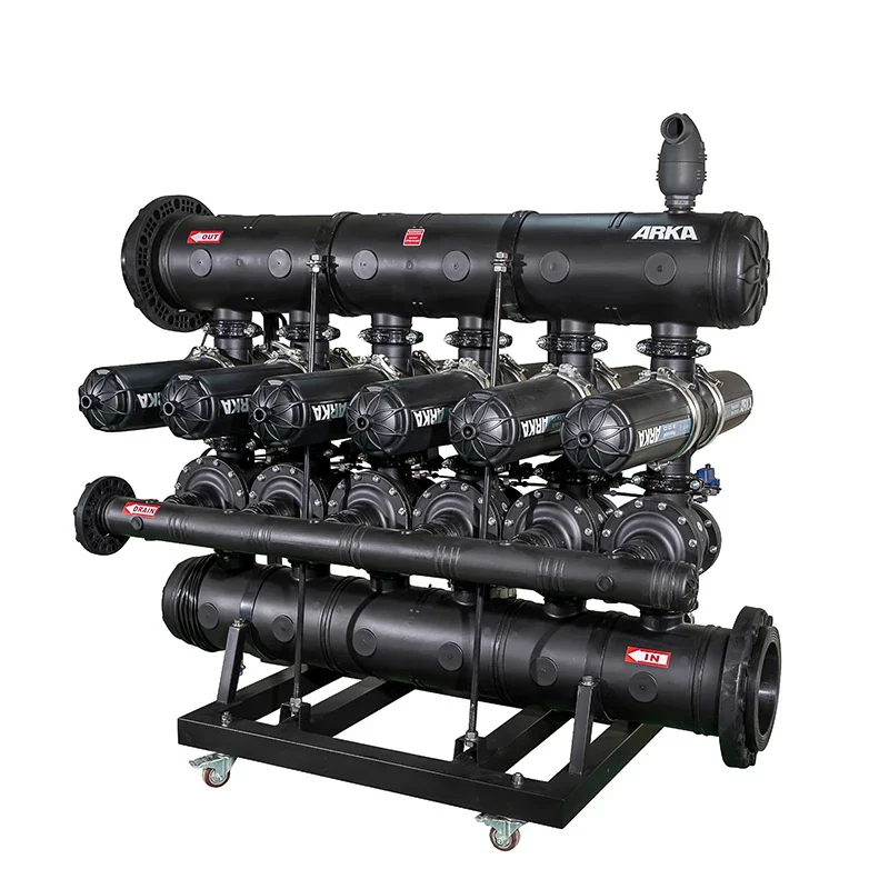 4 Inch 6 Unit H Type Plastic Self-cleaning Automatic Disc Filtration System For Garden Irrigation