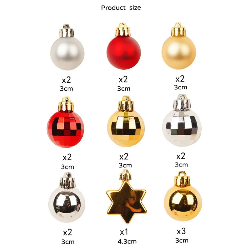 33pcs Christmas Balls Christmas Tree Decorations Christmas Tree Ornaments Christmas Balls Holiday Festive Seasonal Décor