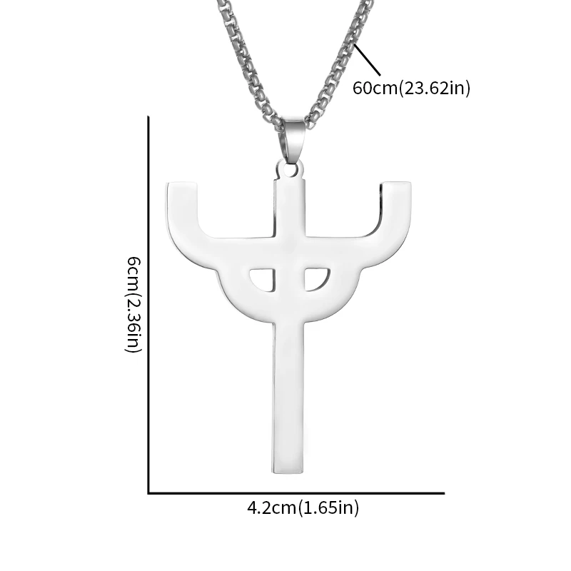 Exquisite Stainless Steel Judas Saints Cross Pendant Necklace for Men and Women Jerusalem Trendy Cool Accessories