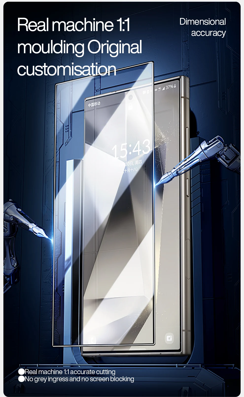 SmartDevil Tempered Glass for Samsung S26 Ultra S25 Ultra S24 Screen Protector Full Cover Anti-fingerprint HD Tempered Film