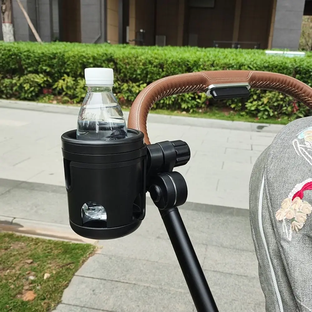 

Anti-slip 2 in 1 Baby Stroller Cup Holder Adjustable Easy To Install Stroller Water Bottle Organizer