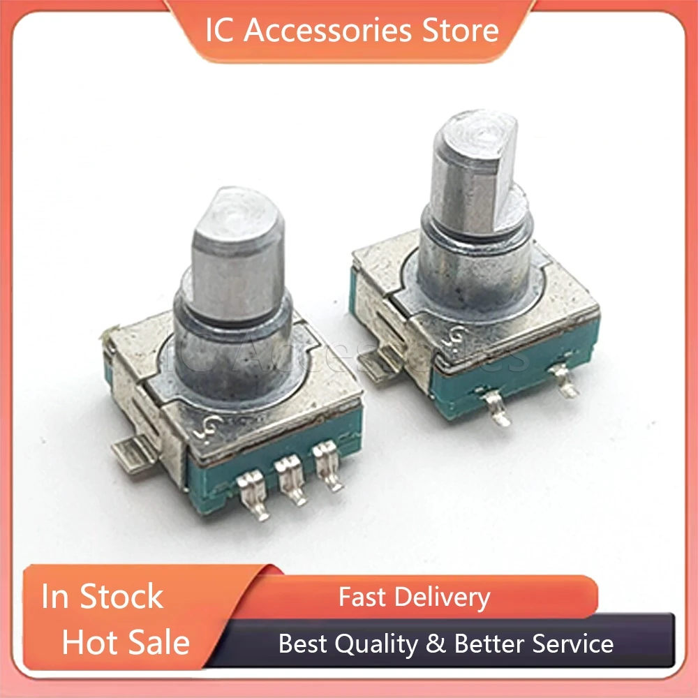 2Pcs EC11S Chip Encoder SMD Digital Volume Potentiometer 5Pin With Switch 360 Degree Rotation With 30 Point Step Half Shaft 12MM