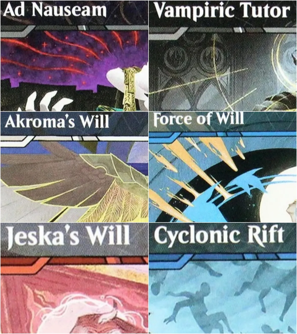 SOS/SOA/SOC [Kraft der Wille/Landsteuer/Emeritus der Trauer] M Proxy-Karten TCG Top-Qualität Brettspiel-Sammelkarten