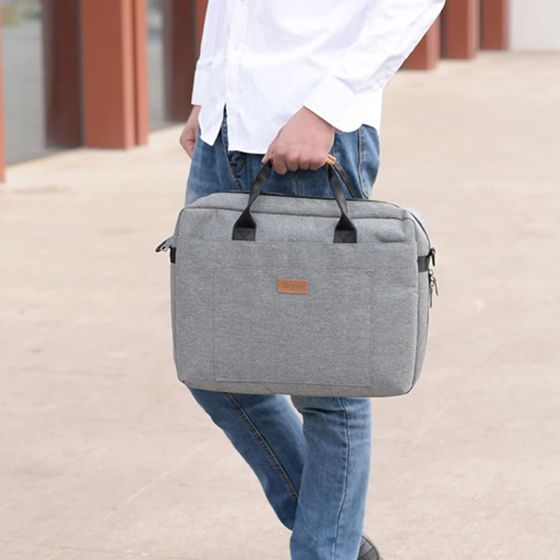 16in Laptop Bag 2cm Expandable Computer Bag Travel Business Briefcase Handbag Large Outdoor Messenger Notebook Slanting Satchel