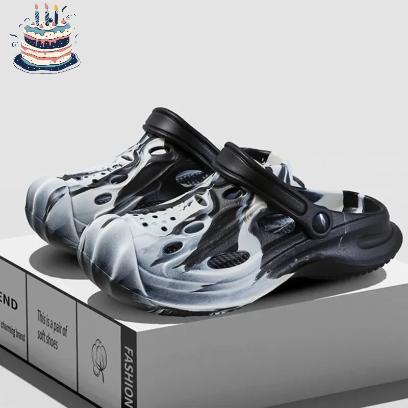 

Мужские сандалии 2026: новые летние водонепроницаемые садовые туфли из ЭВА, модные камуфляжные уличные пляжные шлепанцы