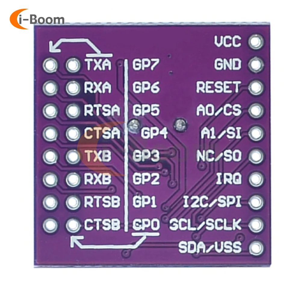 MCU-752 SC16IS752 I2C/SPI MCU-752 Bus Interface to Dual Channel UART Conversion Module Expansion Board with pin Header