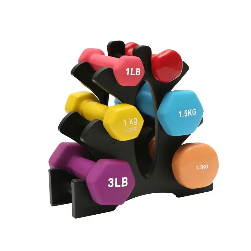 Dumbbell Bracket Leaves Tree Rack Stand Weight Lifting Holder Fitness Gym Equipment Home Exercise Accessories 3 Layer Thickening