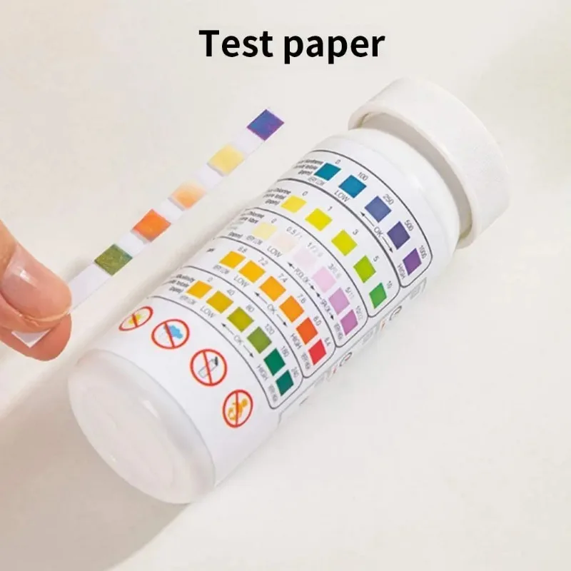 50/100pcs 3/6/7 in 1 Swimming Pool PH Test Paper Multipurpose Chlorine/PH/Bromine Test Strips Swimming Pool Water Tester Paper