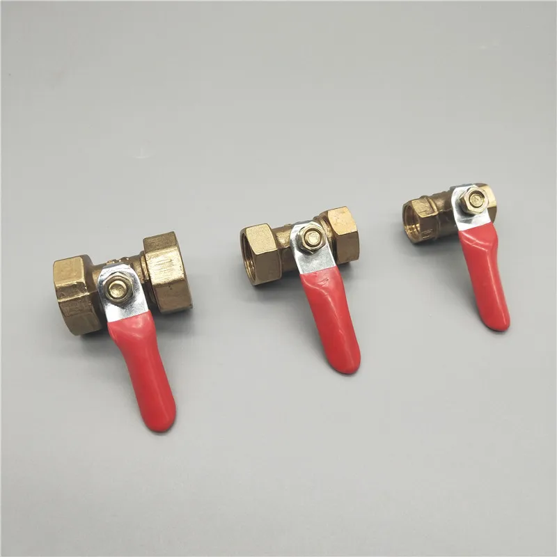 

1/4'' 3/8'' 1/2'' BSP Female Thread Mini Ball Valve Brass Connector Joint Copper Fitting Coupler Adapter Water, Air, Oil