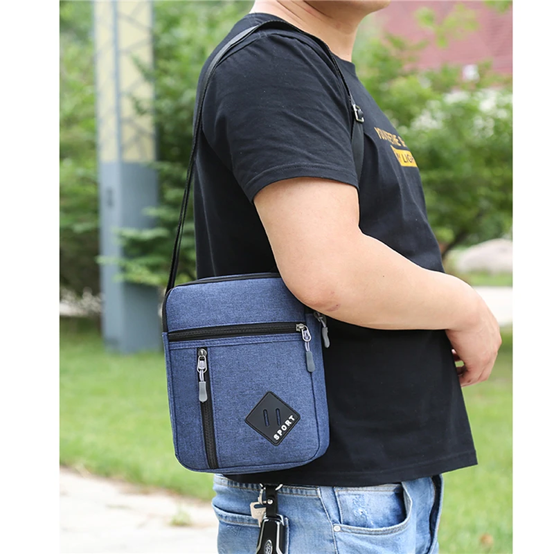 Men Messenger Bag Crossbody Shoulder Bags Men Small Sling Pack For Work Business Waterproof Oxford Packs Travel Satchel PUrse